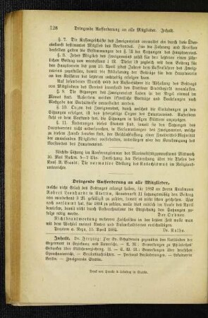 Dringende Aufforderung an alle Mitglieder