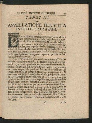Caput III. De Appellatione Illicita Intuitu Causarum.