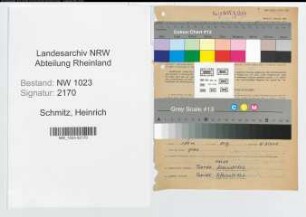 Entnazifizierung Heinrich Schmitz , geb. 27.11.1900 (Lehrer)