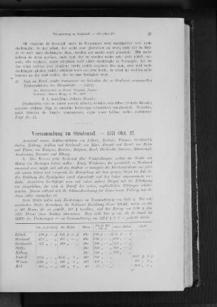 Versammlung zu Stralsund. - 1371 Okt. 27.