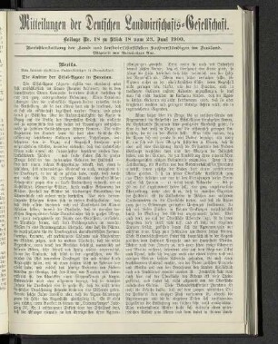 Beilage Nr. 18 zu Stück 18 vom 23. Juni 1900.