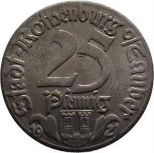 Münze / Notgeld, 25 Pfennig, 1921