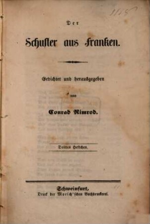 Der Schuster aus Franken, 3