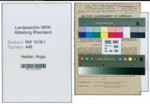 Entnazifizierung Hugo Heider , geb. 01.02.1894 (Kaufmaennischer Angestellter)