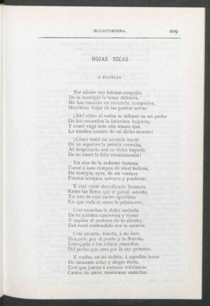 Hojas secas : A Fidelia