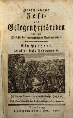 Verschiedene Fest- und Gelegenheitsreden