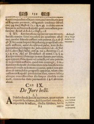 Cap. IX. De Jure belli