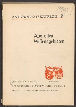 Nr. 21: Aus allen Wissensgebieten