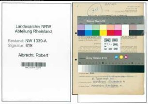Entnazifizierung Robert Albrecht , geb. 24.01.1895 (Fischhaendler)