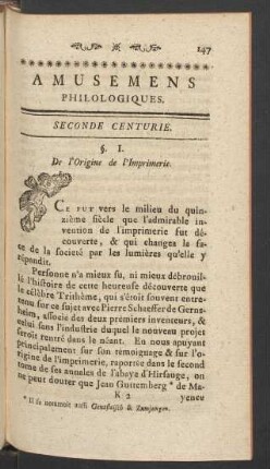 Seconde Centurie