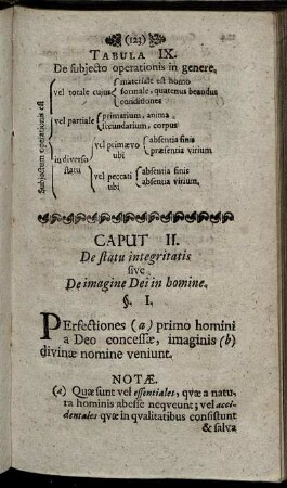 Caput II. De statu integritatis Five De imagine Dei in homine.