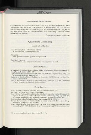 Quellen und Darstellung.
