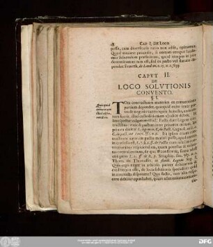 Caput II. De Loco Solutionis Convento.