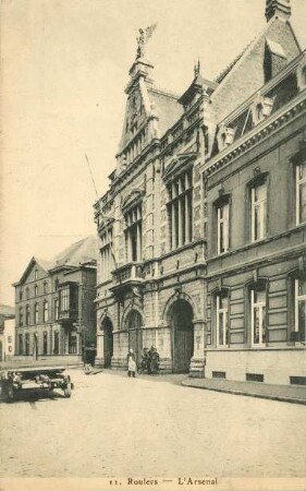 Erster Weltkrieg - Postkarten "Aus großer Zeit 1914/15". "Roulers - L'Arsenal"