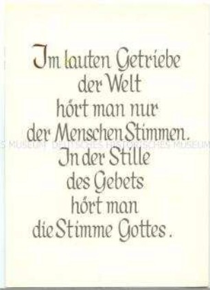 Postkarte mit christlichem Spruch