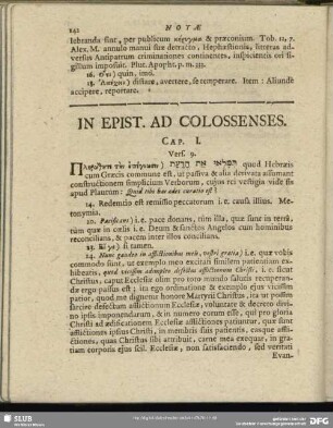 In Epist. Ad Colossenses