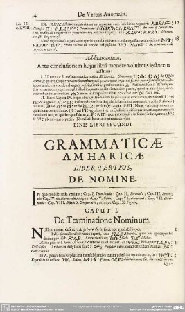 Grammaticae Amharicae Liber Tertius, De Nomine