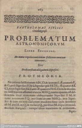 Liber Secundus. De motu trepidationis itidem stellarum omnium communi. Sive De diversitate obliquitatis Signigeri.