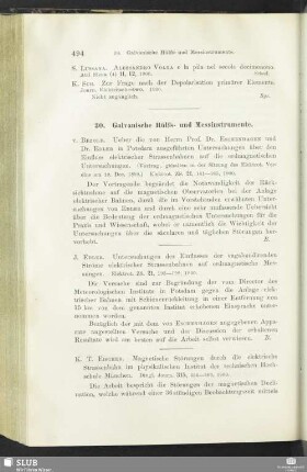 30. Galvanische Mess- und Hülfsinstrumente