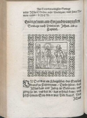 Euangelium am Einzundwantzigsten Sontage nach Trinitatis/ Johan. am 4. Capittel.
