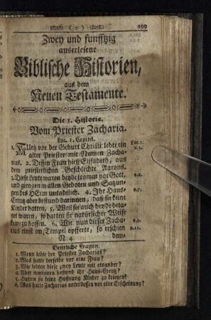Zwey und funfftzig auserlesene Biblische Historien, aus dem Neuen Testamente