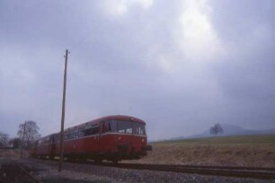 Wäschenbeuren Ausfahrt Schienenbus 797 505 Beiwagen 997 605 Zug GP-GD