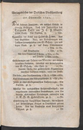 Verlagsbücher der Dykischen Buchhandlung ...