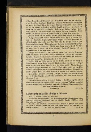 Oesterreichisch=ungarische Erfolge in Albanien.