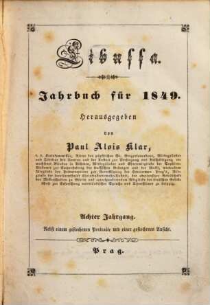 Libussa : Jahrbuch für .... 8. 1849