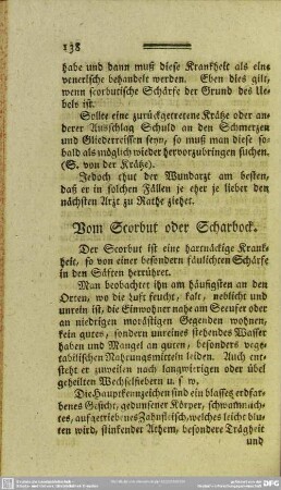 Vom Scorbut oder Scharbock