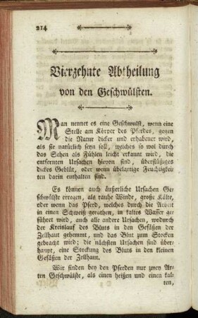 Vierzehnte Abtheilung von den Geschwülsten.