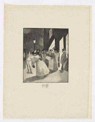 Abreise der Künstler, aus: "Le Café-Concert"