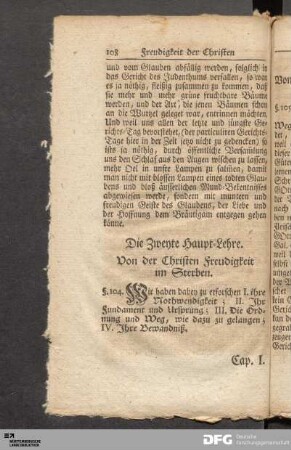 Die Zweyte Haupt-Lehre. Von der Christen Freudigkeit im Sterben.