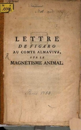 Lettre sur le Magnétisme animal