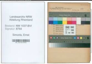 Entnazifizierung Ernst Simonis , geb. 26.12.1897 (Polizeibeamter)