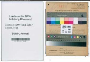 Entnazifizierung Konrad Bolten , geb. 27.04.1907 (Feinmechaniker)