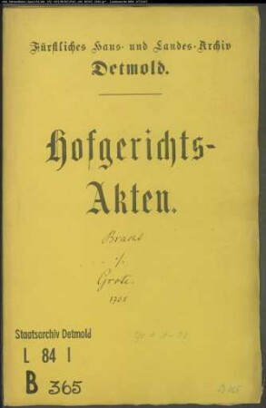 Bracht, Landvogt gegen Kord Henrich Grote