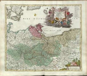 Tabula Marchionatus Brandenburgici et Ducatus Pomeraniae : quae sunt Pars Septentrionalis Circuli Saxoniae Superioris ; Cum Privil. S. C. M.