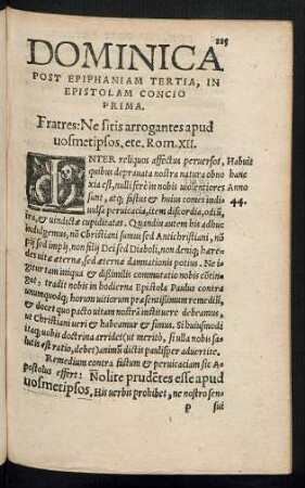 Dominica Post Epiphaniam Tertia, In Epistolam Concio ...