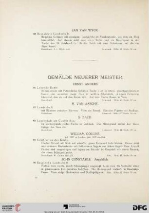 Gemälde neuerer Meister (Nr. 86-138)