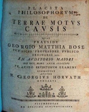 Placita philosophorum de terrae motus causis
