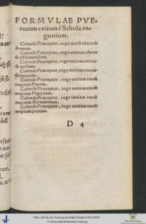 Formulae Puerorum exitum.