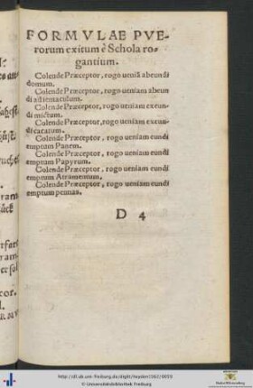Formulae Puerorum exitum.