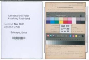 Entnazifizierung Erich Schoepe , geb. 28.04.1893 (Revisor)