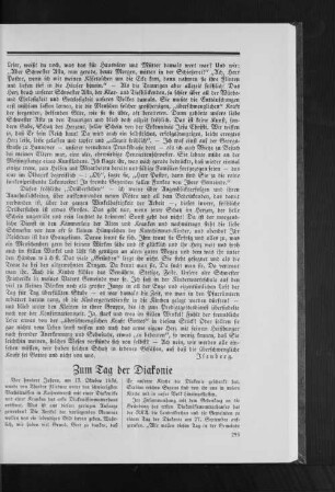 Zum Tag der Diakonie