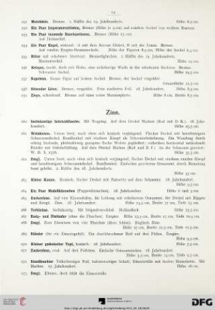 Zinn (Nr. 260-280)