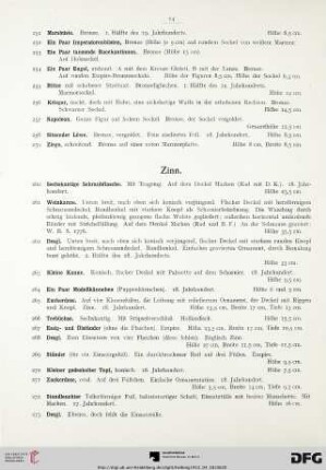Zinn (Nr. 260-280)