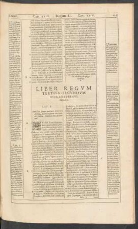 Liber Regum Tertius: Secundum Hebraeos Primus