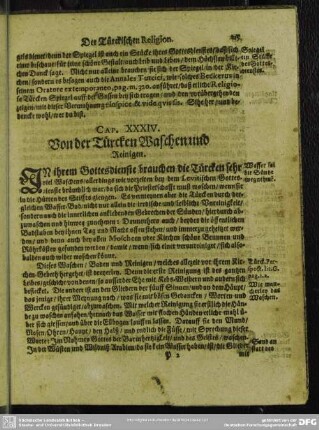 Cap. XXXIV. Von der Türcken Waschen und Reinigen