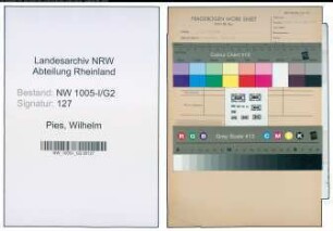Entnazifizierung Wilhelm Pies , geb. 14.08.1905 (Schlosser)